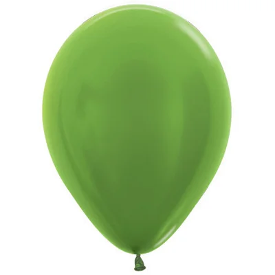 Metallic Lime Green Latex Balloons (30cm) - Pk 100