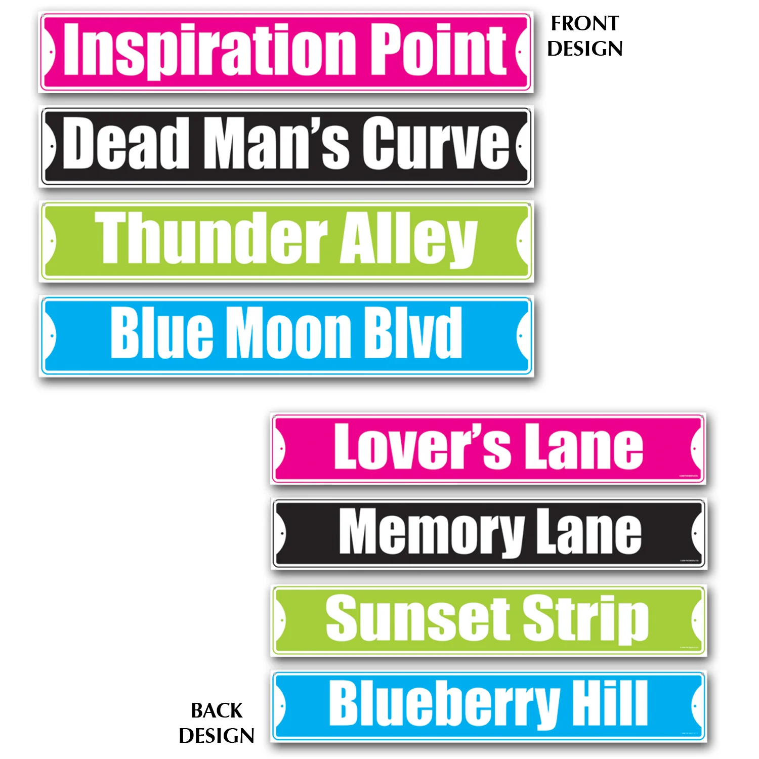 Rock & Roll Street Sign Cutouts - Pk 4***