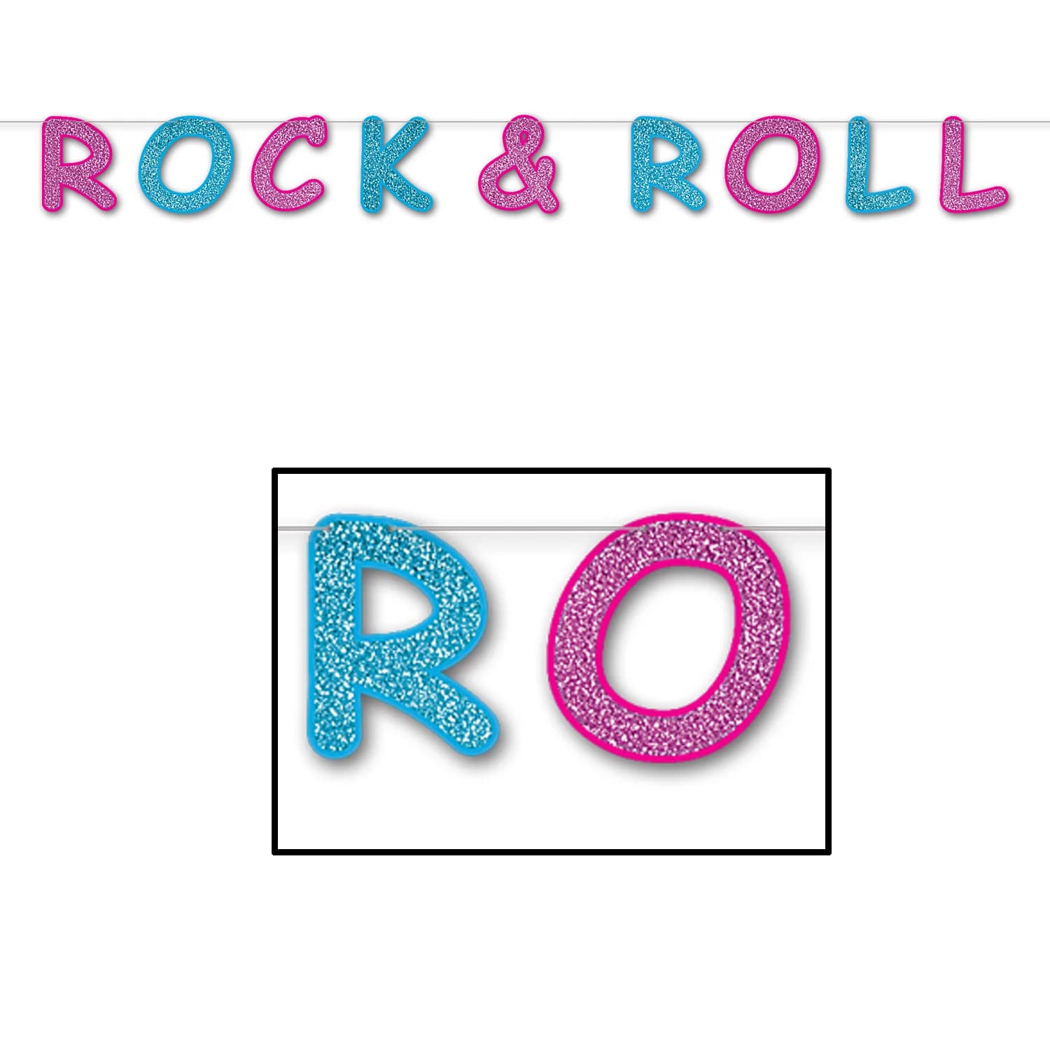 Glitter Rock & Roll Banner Pk 1