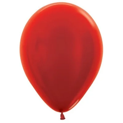 5" Metallic Red Balloons - Pk100