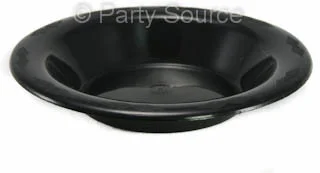 REUSABLE Black Plastic Bowls (18cm) - Pk 20