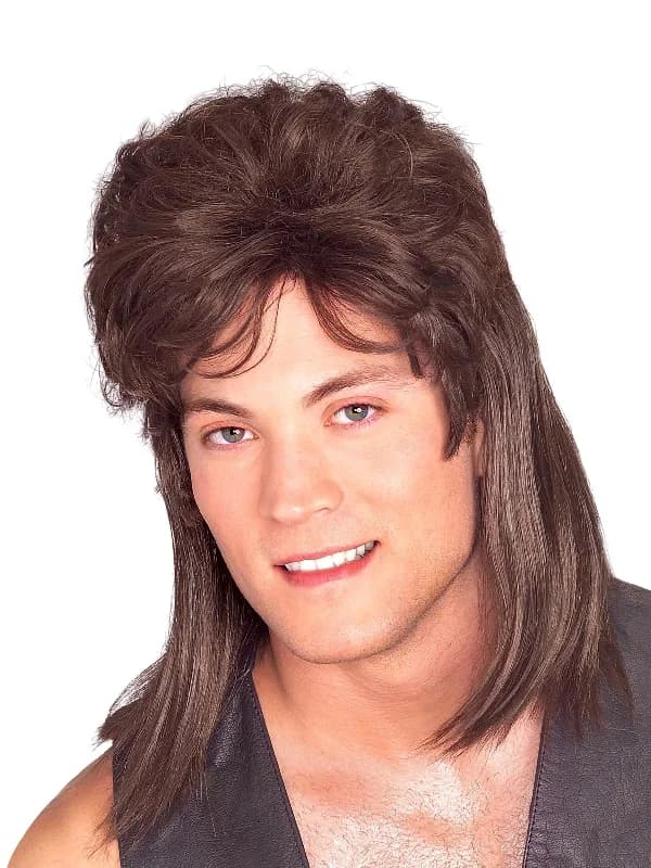 Brown Mullet Wig