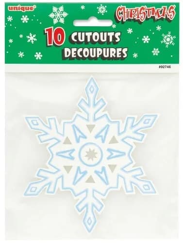 Mini Snowflake Cutouts (13cm) - Pk 10