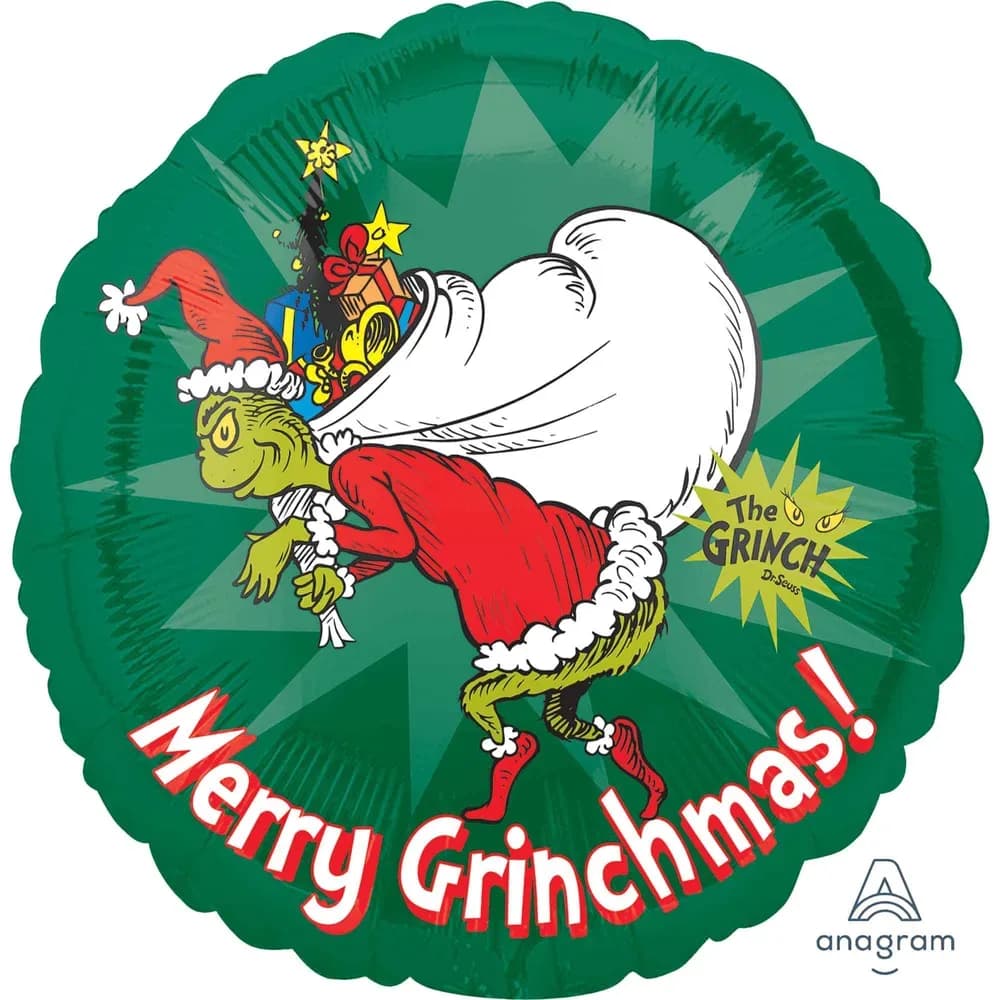 45cm How the Grinch Stole Christmas Foil Balloon