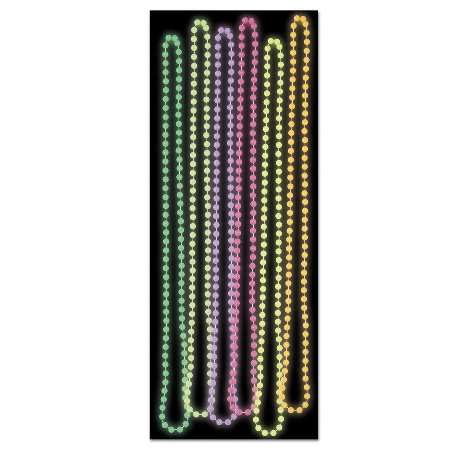 Glow In The Dark Party Beads - Pk 6