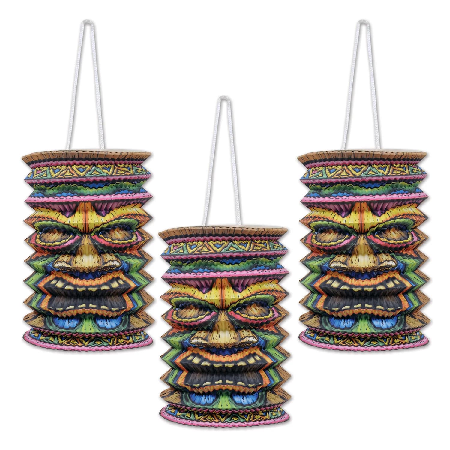 Tiki Paper Lanterns - Pk 3