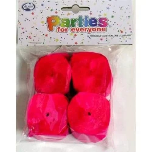 Cerise Crepe Streamers (13m) - Pk 4