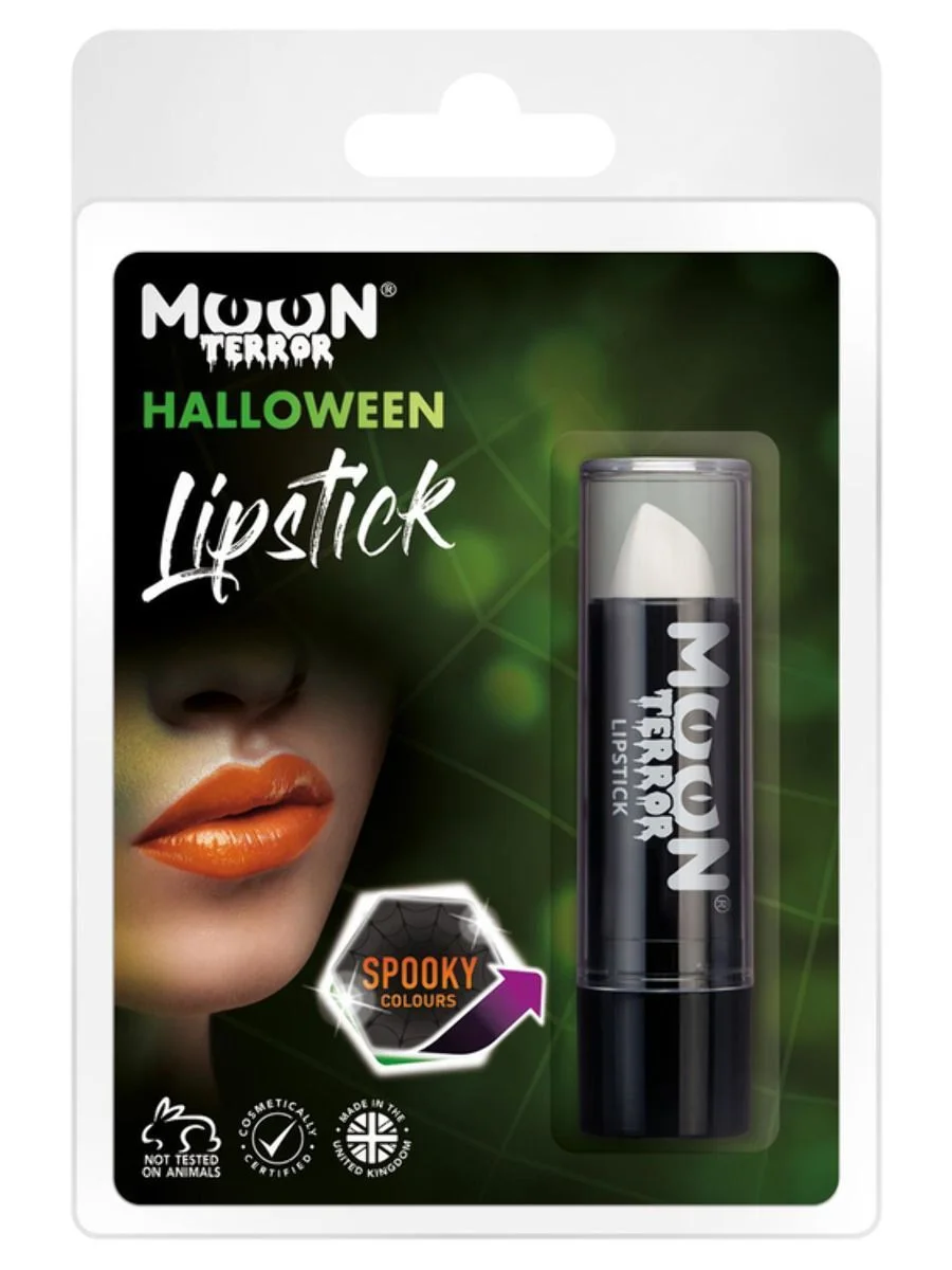 Moon Terror Halloween Lipstick, White, Clamshell