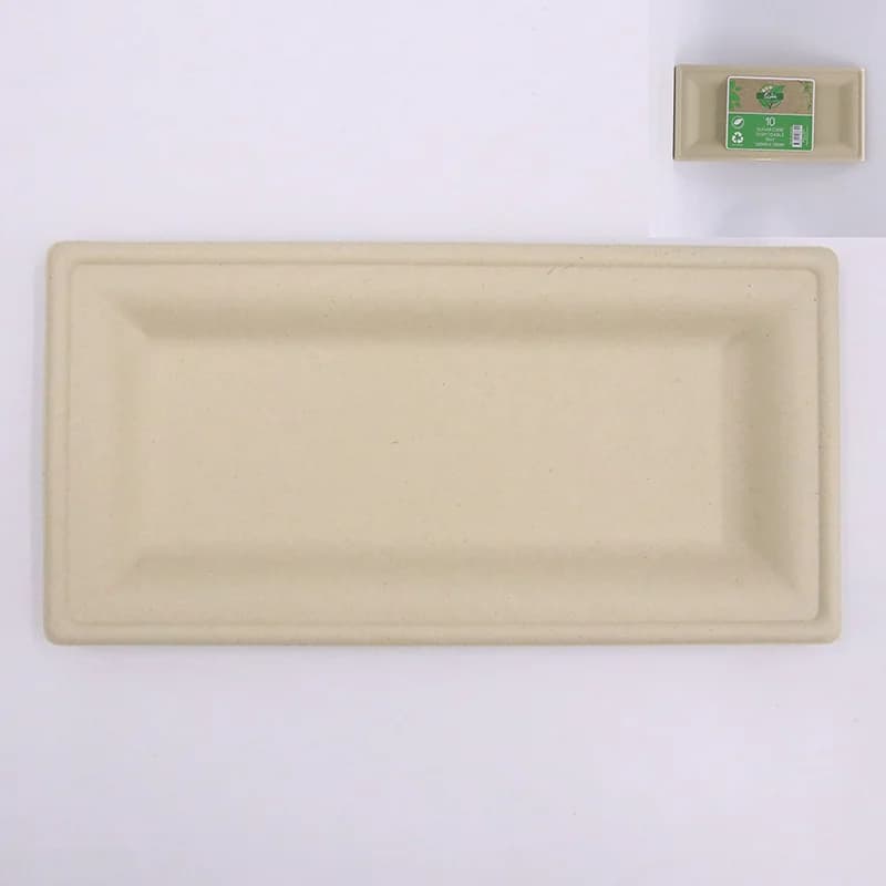 Sugarcane Food Trays (26x13cm) - Pk 10
