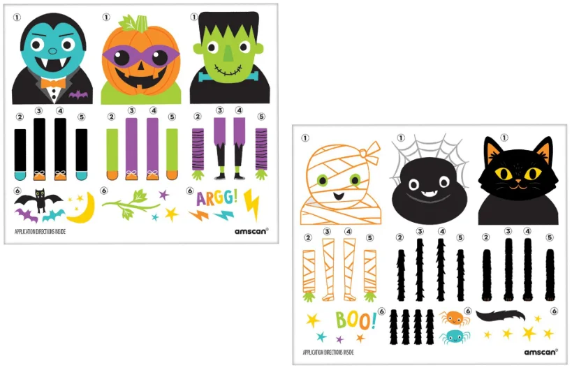 Halloween Temporary Hand Tattoos 12 Pack