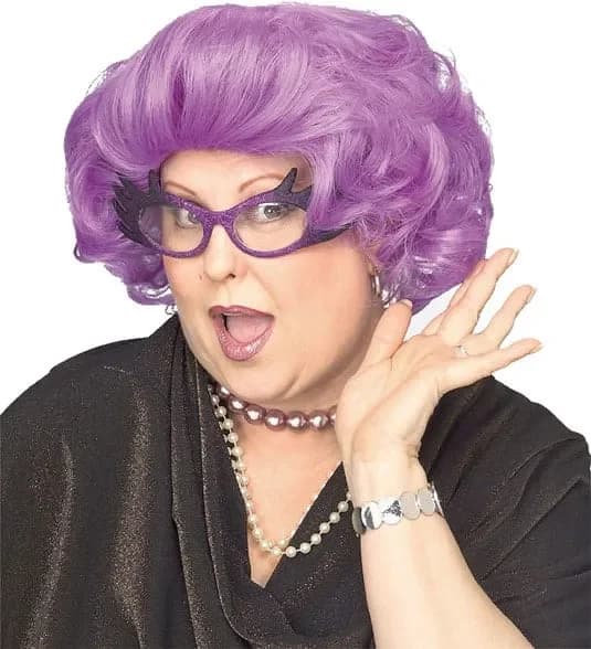 Dame Edna Purple Wig