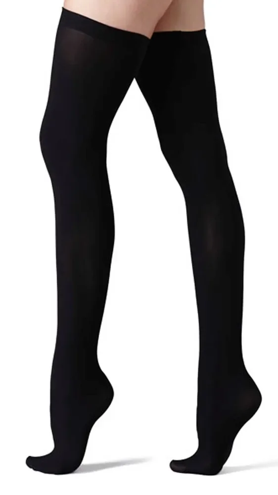 Adults Black Opaque Stockings