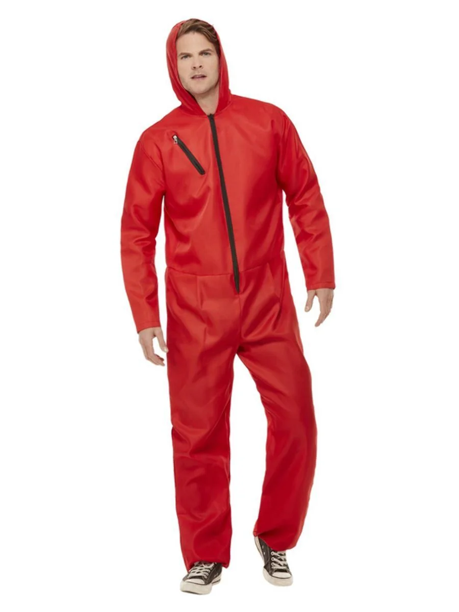 Adults Bank Robber Red Jumpsuit