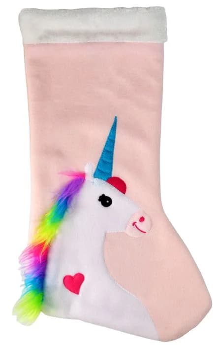 Pink Unicorn Christmas Stocking (48x19cm)