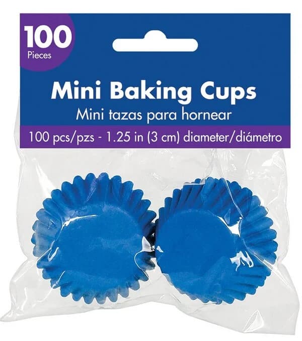 Mini Royal Blue Cupcake Cases - Pk 100
