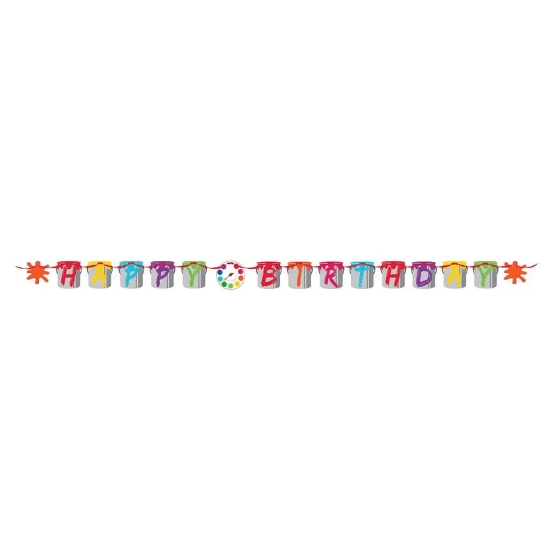 Art Party Happy Birthday Banner (2.13m)*