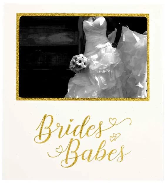Brides Babes' White & Gold MDF Photo Frame