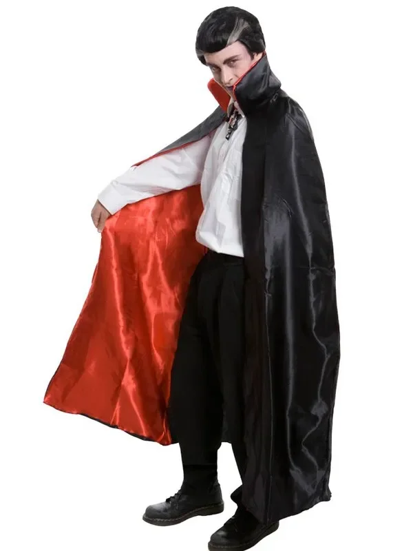 Adults Deluxe Black Cape w/ Red Lining