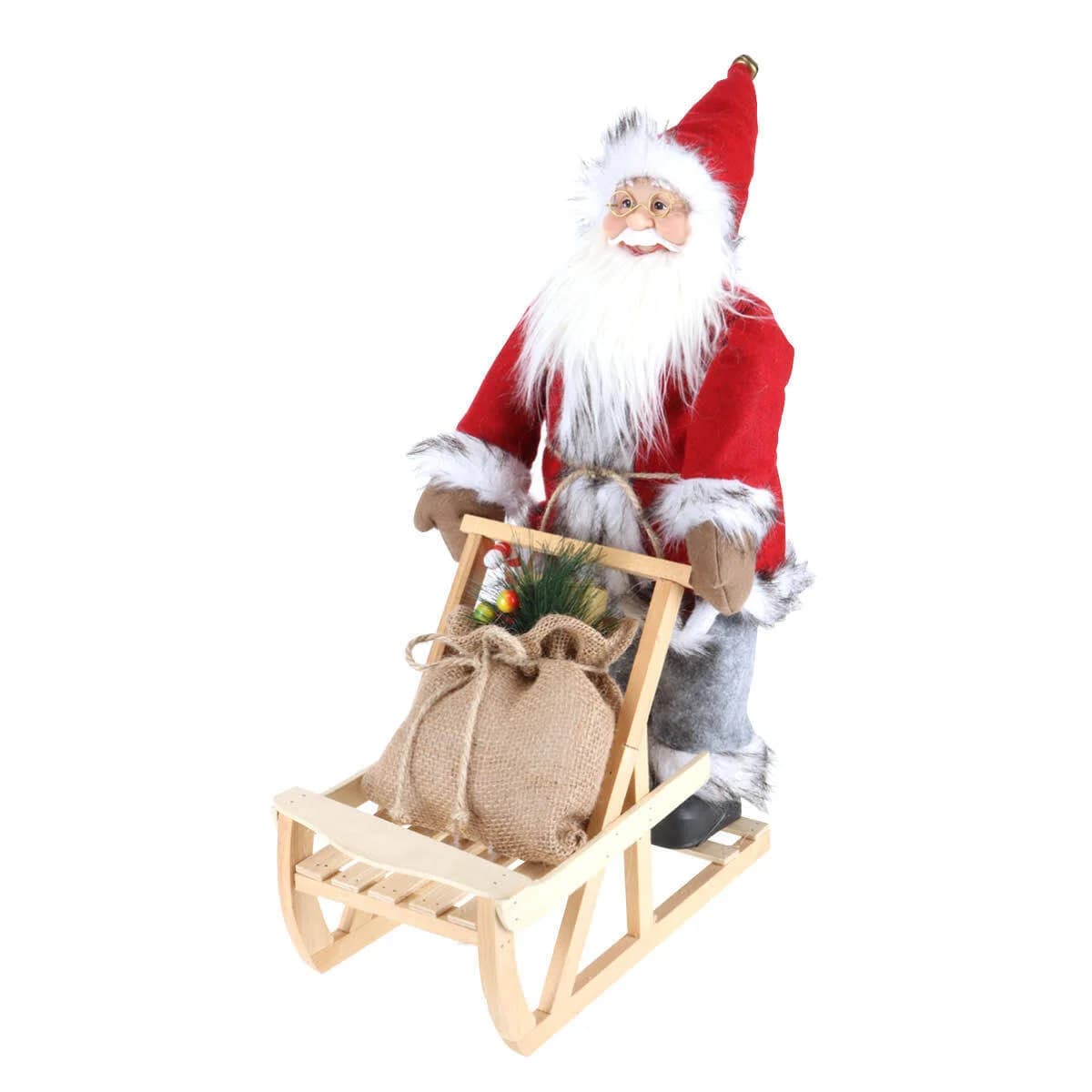 Santa Sleighing Christmas Figurine (45cm)