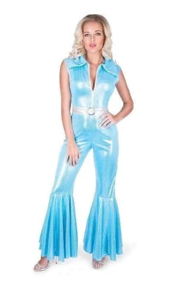 Women's Blue Disco Diva Costume