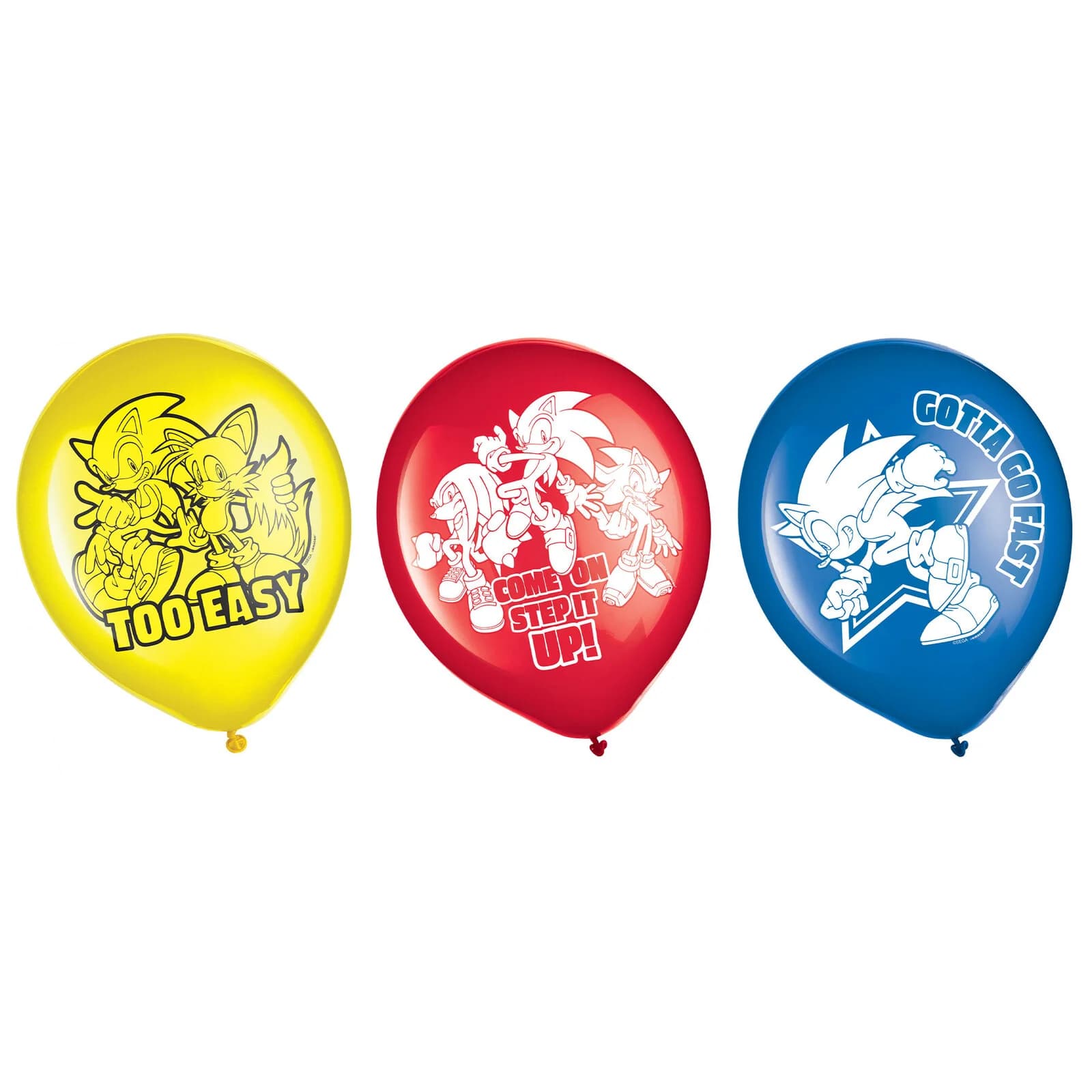 Sonic the Hedgehog 30cm Latex Balloons 6 Pack