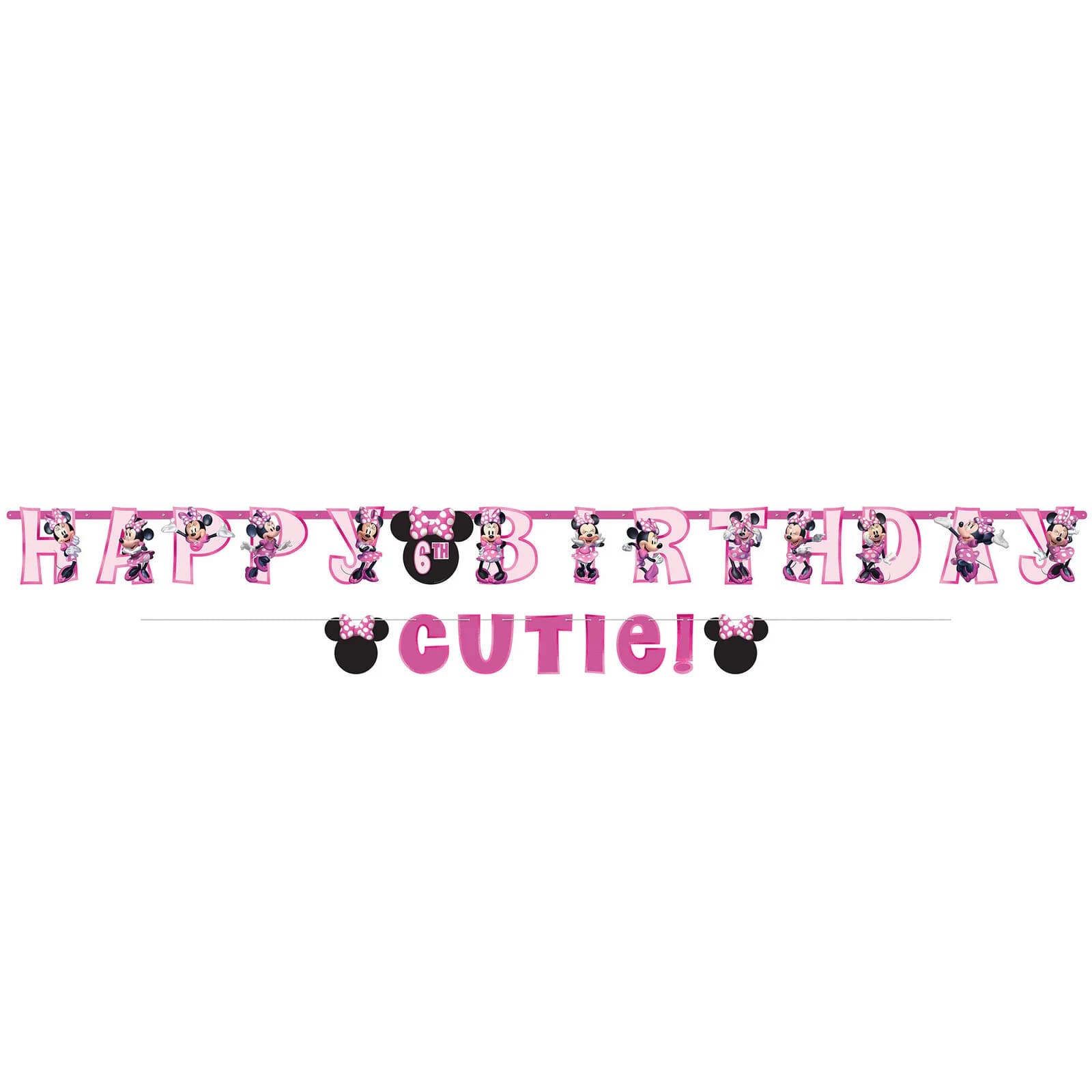 Minnie Mouse Forever Jumbo Add-An-Age Letter Banner & Mini Banner 2 Pack
