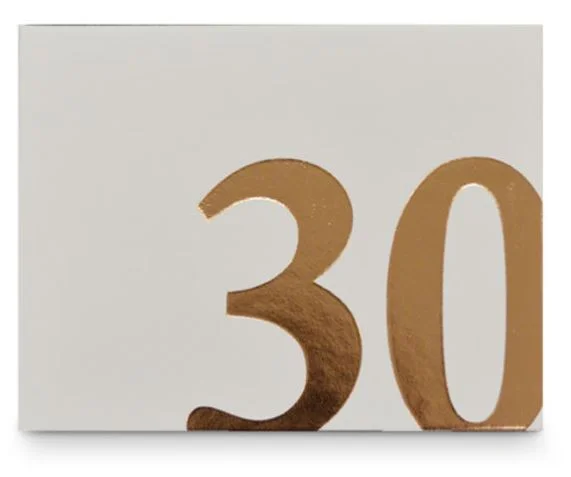 30 Gold Number Guest Book