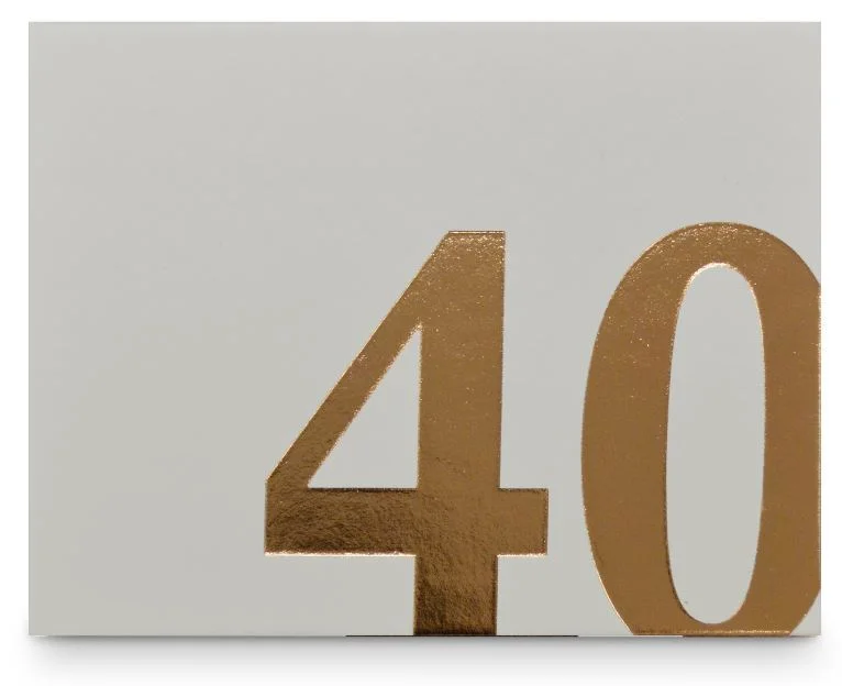 40 Gold Number Guest Book