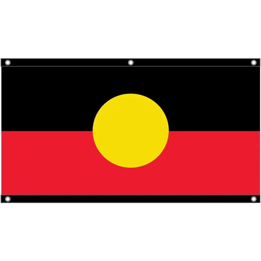 Australian Aboriginal Flag w/ Eyelets (150x75cm)