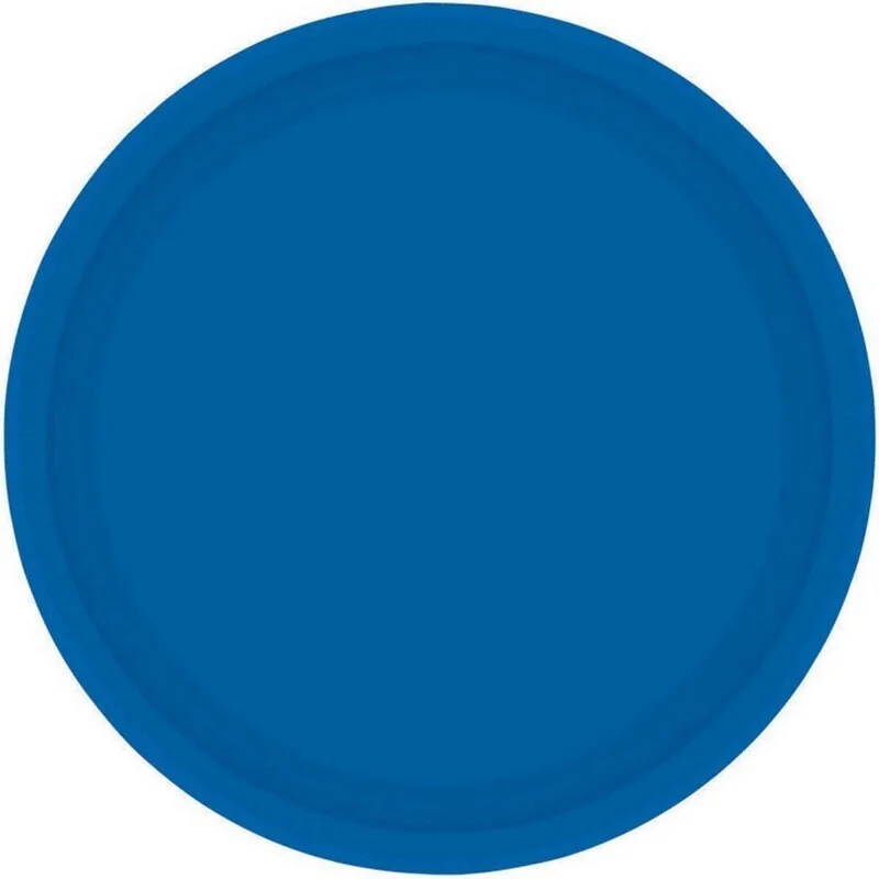 Paper Plates 17cm Round 20CT - Bright Royal Blue Pk 20