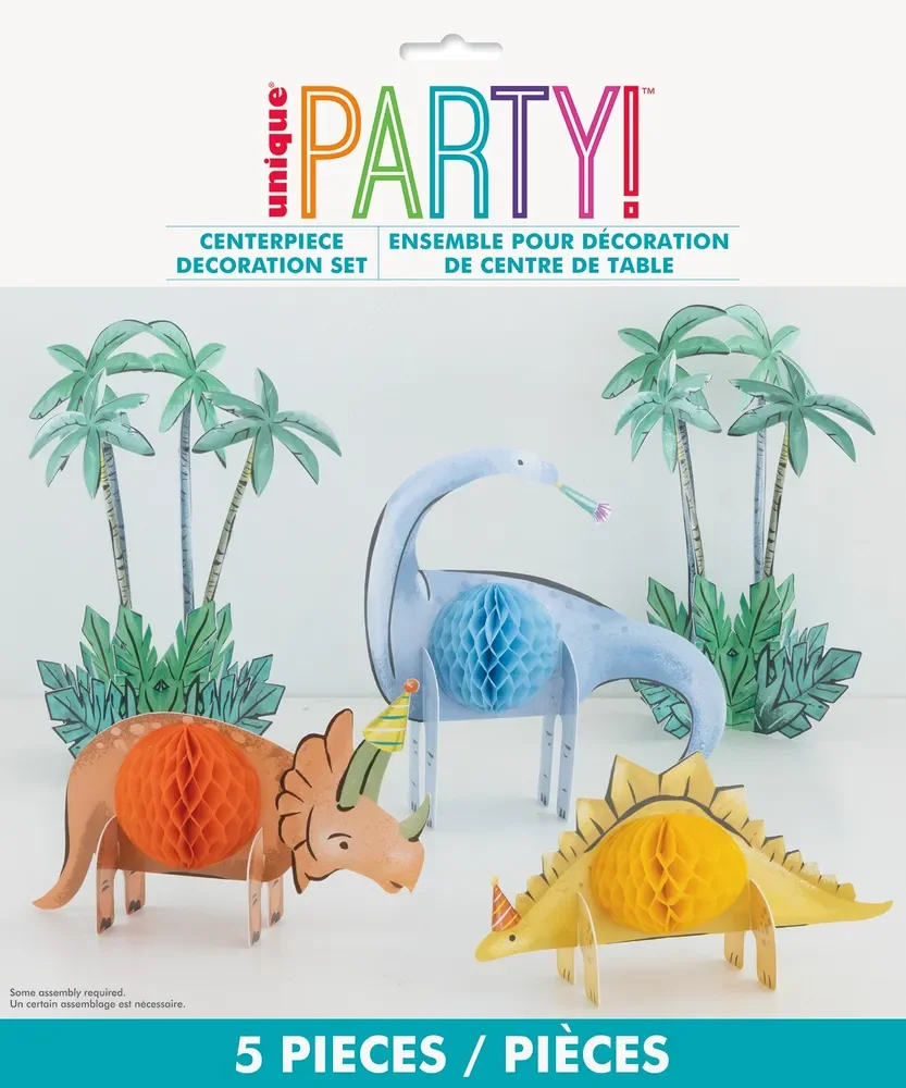 Partying Dino Centerpiece Decor Kit - Pk 5