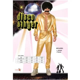 Men's Gold Disco Star Costume (Polyester)