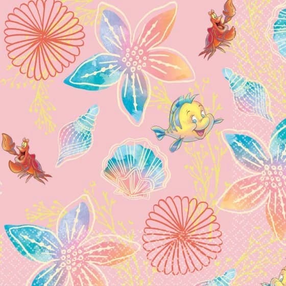 The Little Mermaid Lunch Napkins - Pk 16