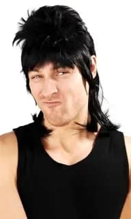 Dazza Black Mullet Wig