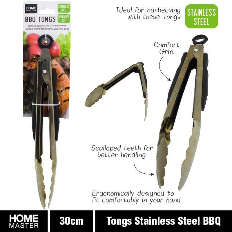 Stainless Steel BBQ Tongs (30cm)*
