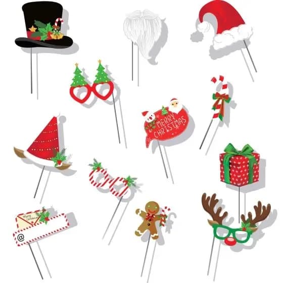 Christmas Fun Photo Props 12 Pack