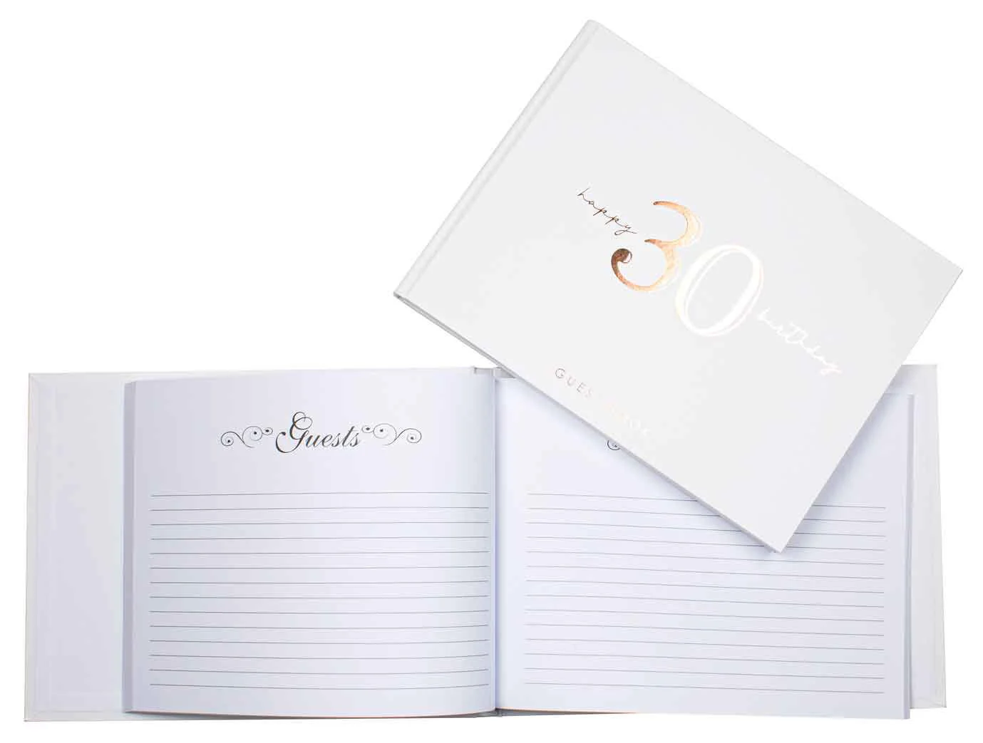 Rose Gold/White 30th Birthday Guest Book