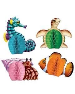 Sea Creatures Mini Centerpieces (14cm) - Pk 4