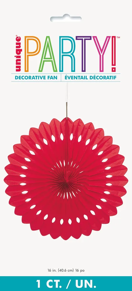 Red Decorative Fan (40 cm)