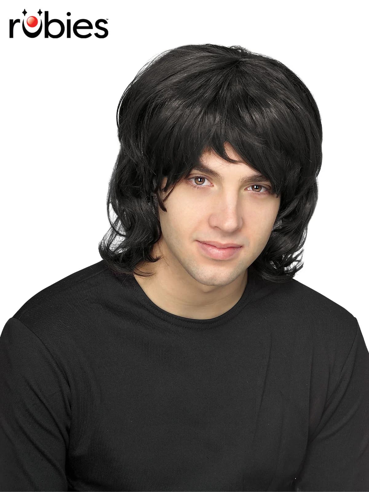 70s Black Shag Wig