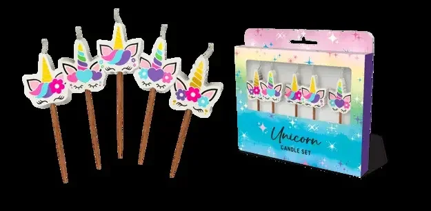 Unicorn Novelty Candle Pack - Pk 5