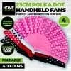 Polka Dot Folding Hand Fan (23cm, Asstd.)