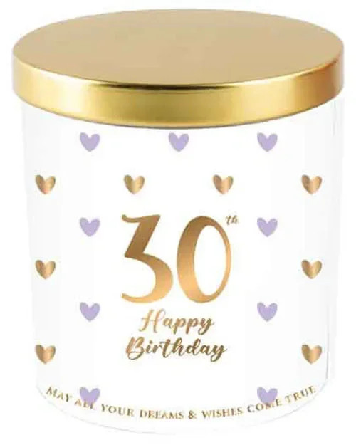 30th Sweet Heart Candle - Vanilla/Lavender (215g)