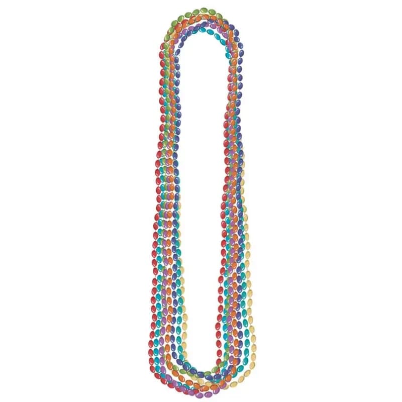 Rainbow Beaded Necklaces 8 Pack
