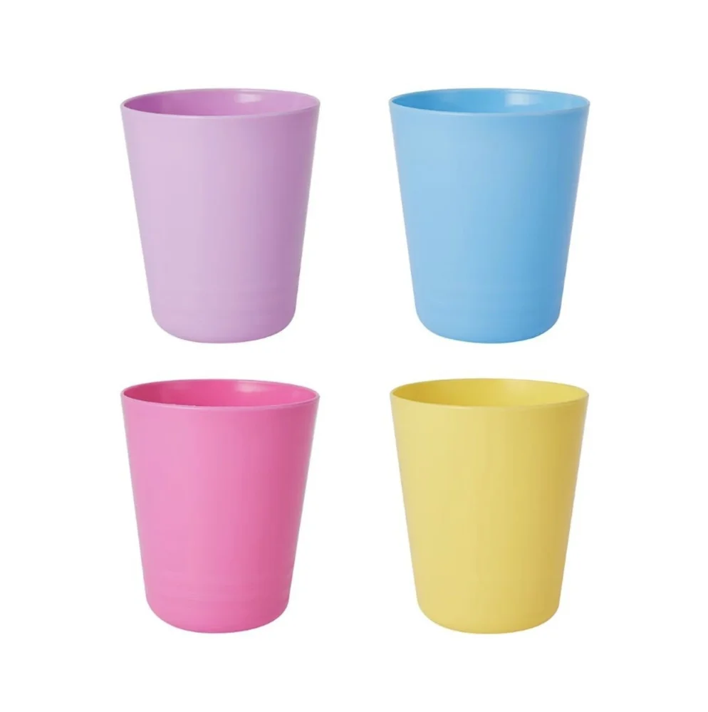 Plastic Tumblers Coloured (10cm) – Pk 4