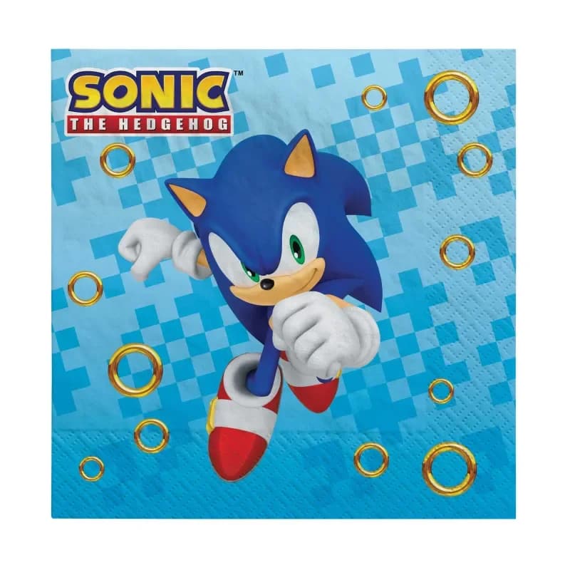Sonic The Hedgehog Lunch Napkins (32.7cm) – Pk 16