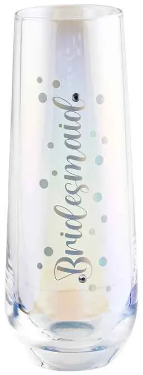 Bridesmaid Stemless Champagne Flute (22 cm)