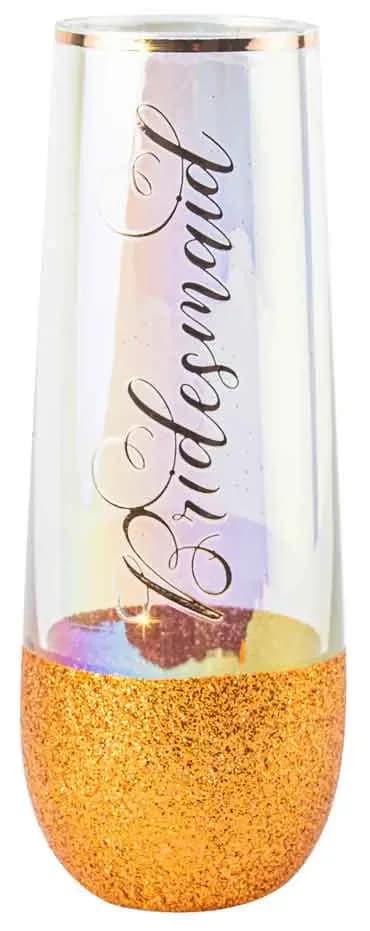 Bridesmaid Stemless Champagne Glass - 21cm