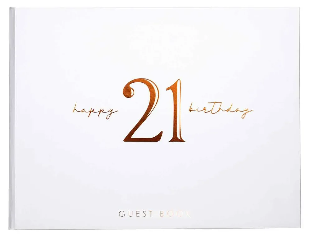 21st Rose Gold Guest Book