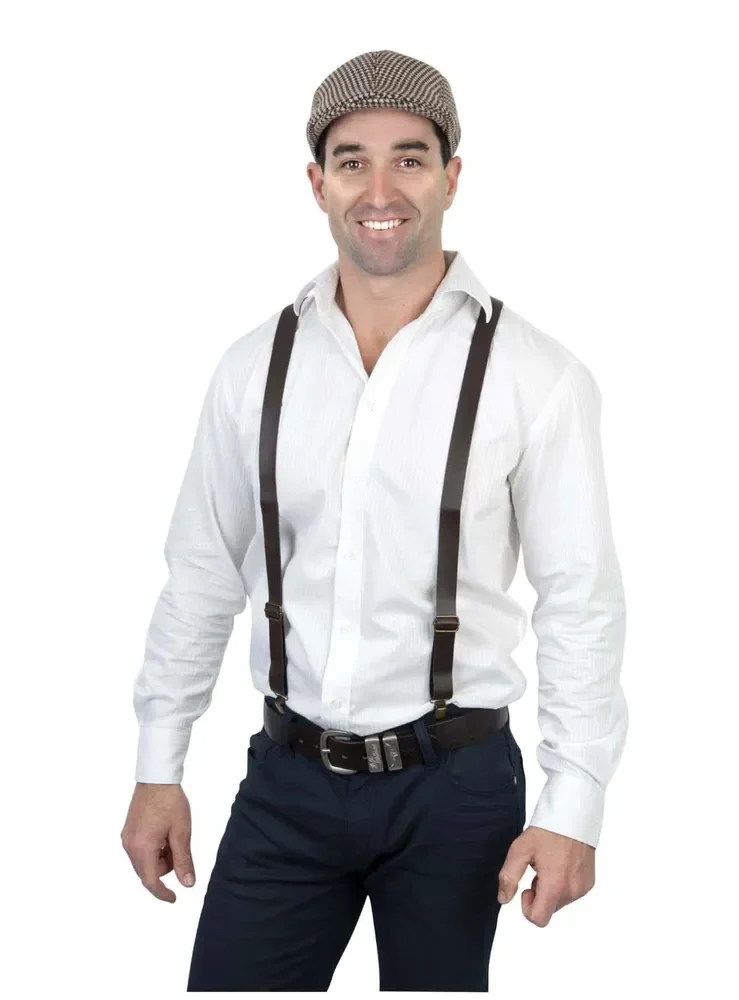 Braces Leather Look Brown - Adults